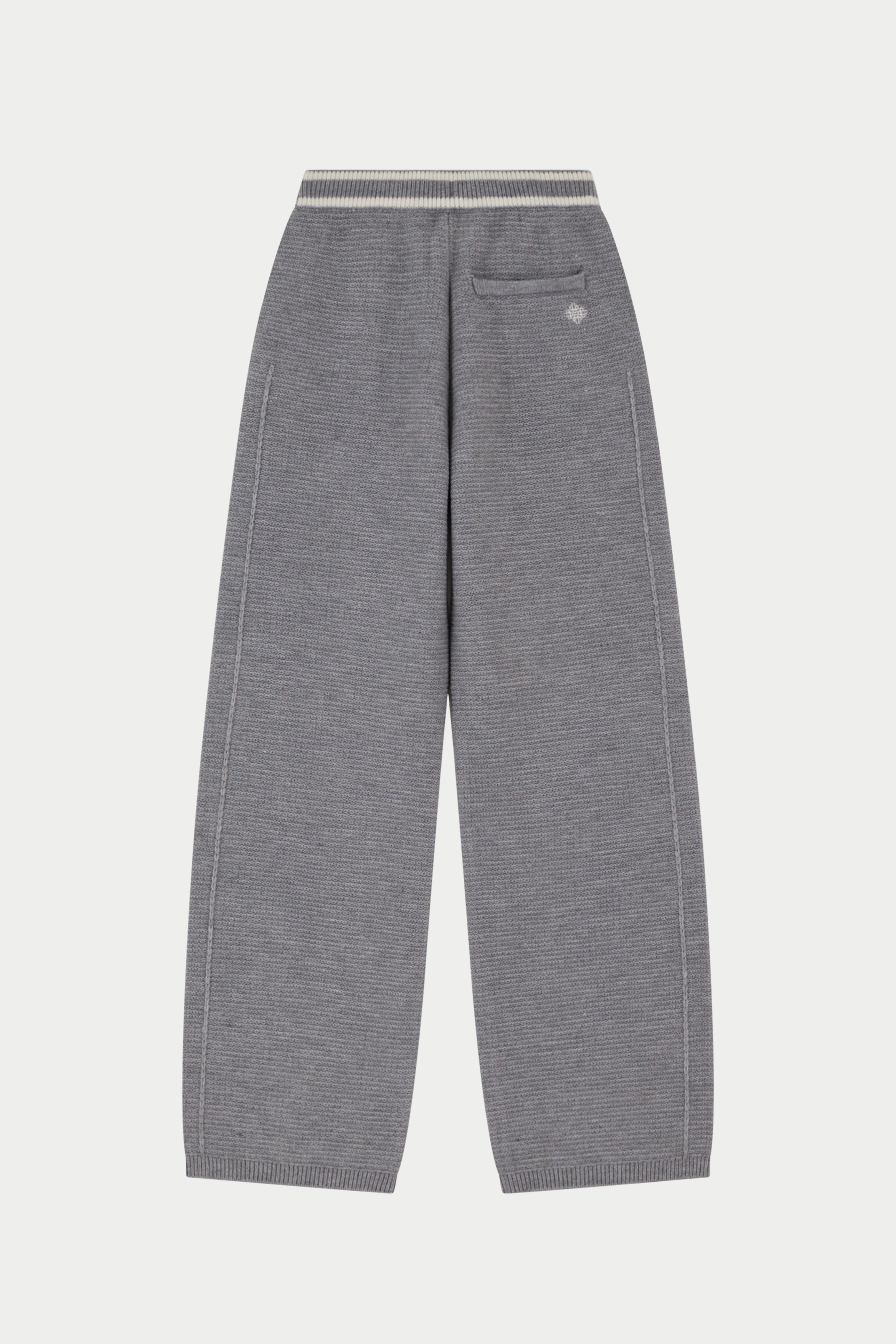 CONTRAST STRIPE KNITTED JOGGERS - GREY