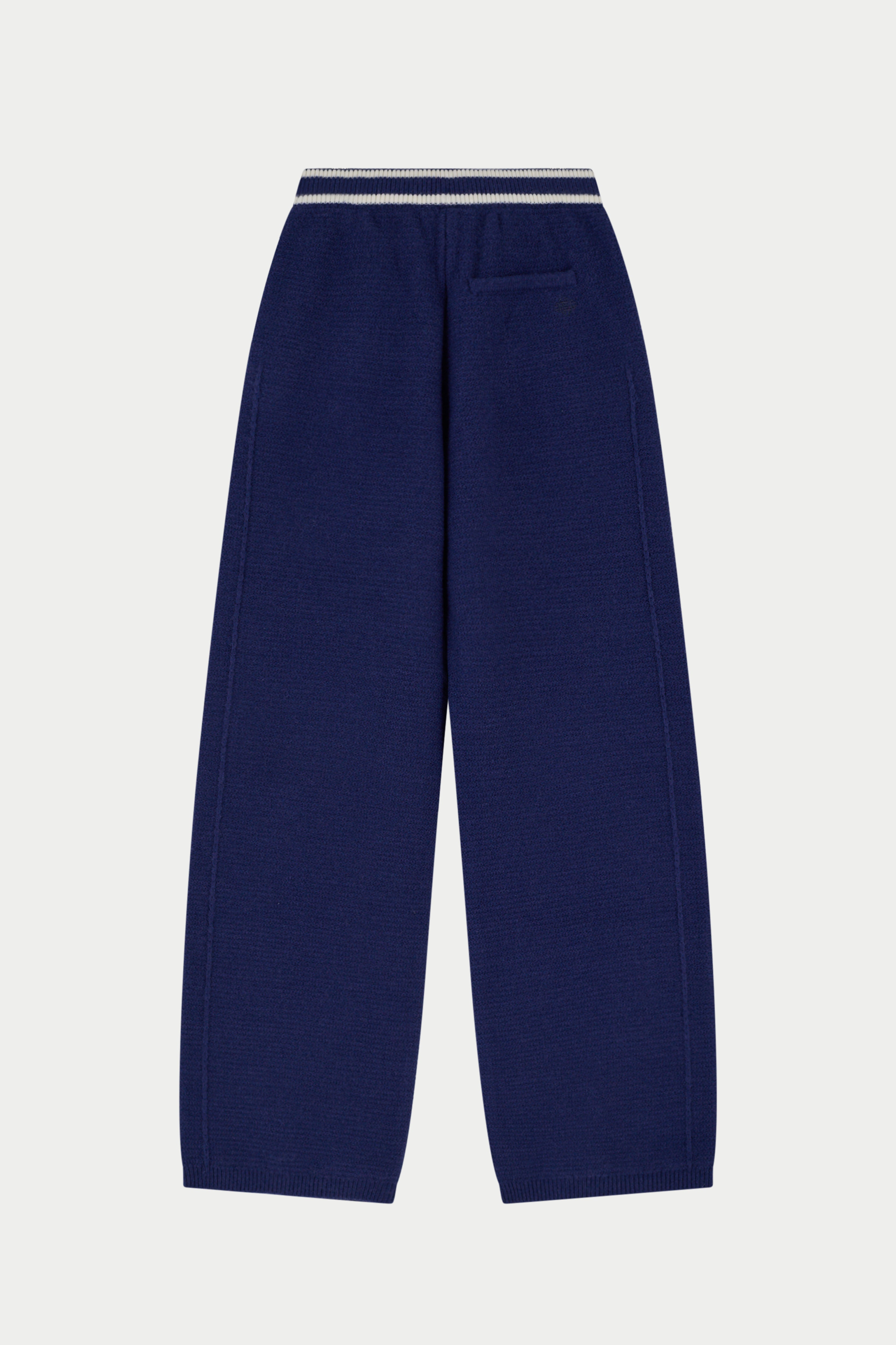 CONTRAST STRIPE KNITTED JOGGERS - NAVY