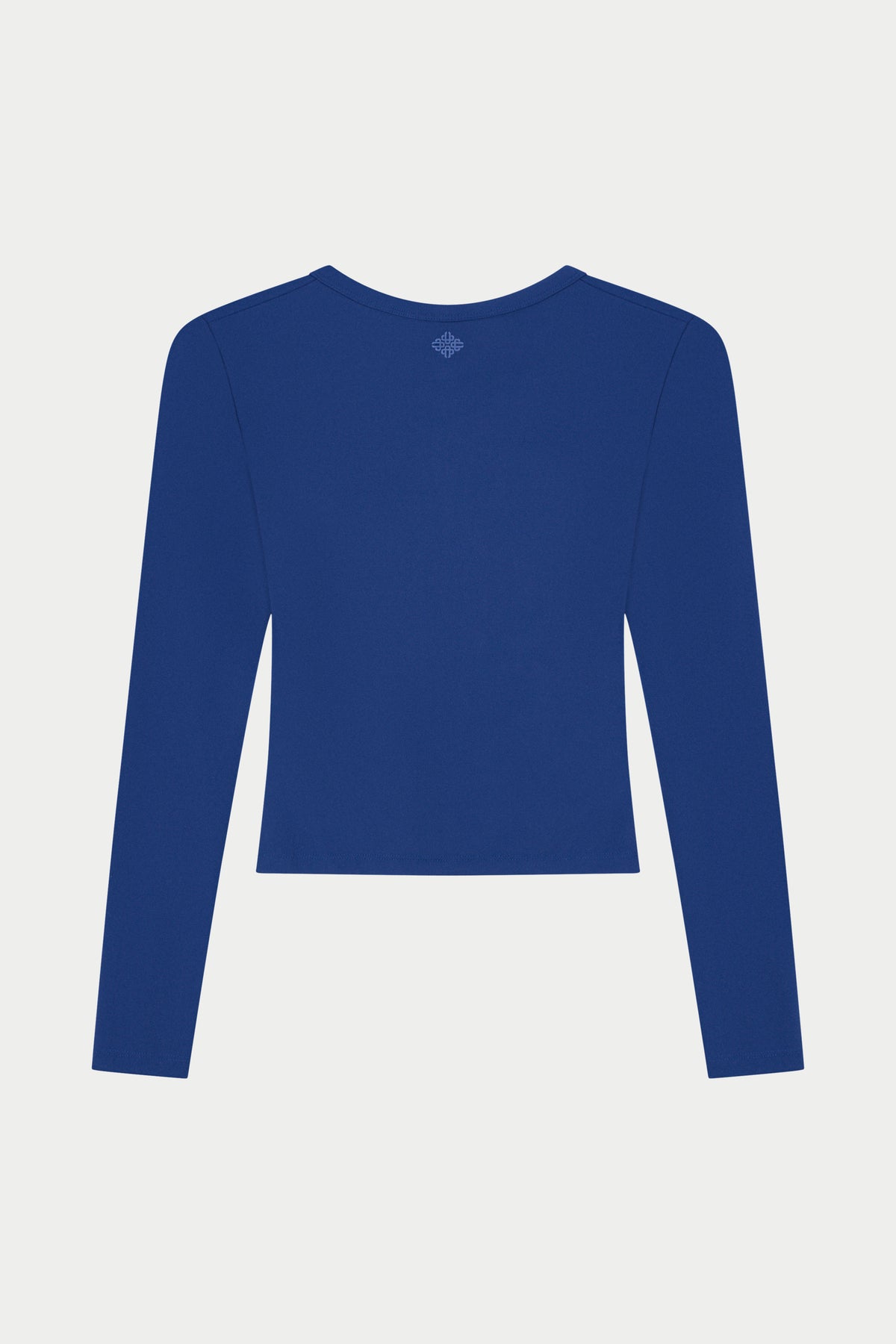 SCULPTING STRETCH SCOOP NECK LONG SLEEVE TOP - BLUE