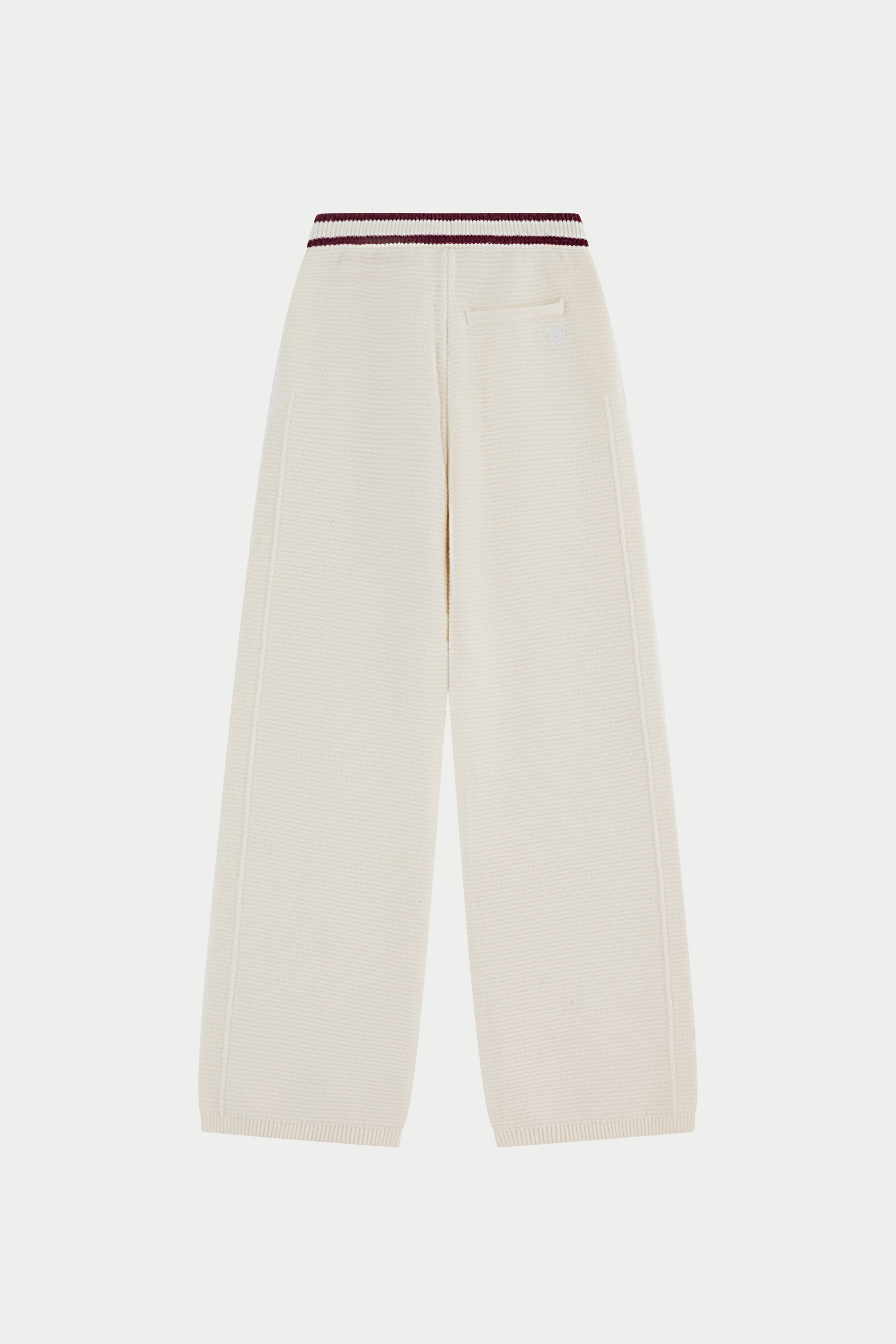 CONTRAST STRIPE KNITTED JOGGERS - OFF WHITE