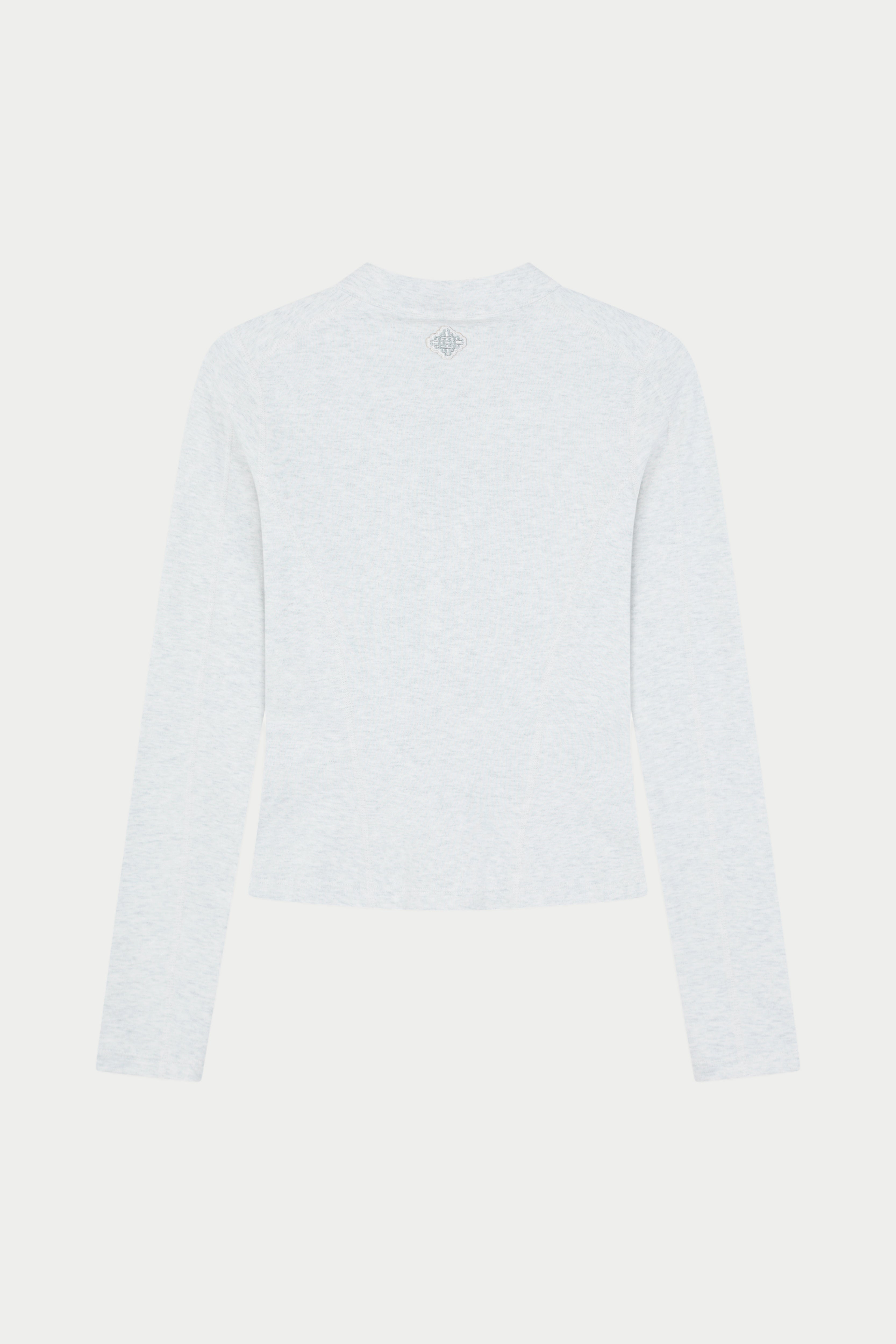 SCULPT SOFT TOUCH LONG SLEEVE TOP - GREY MARL