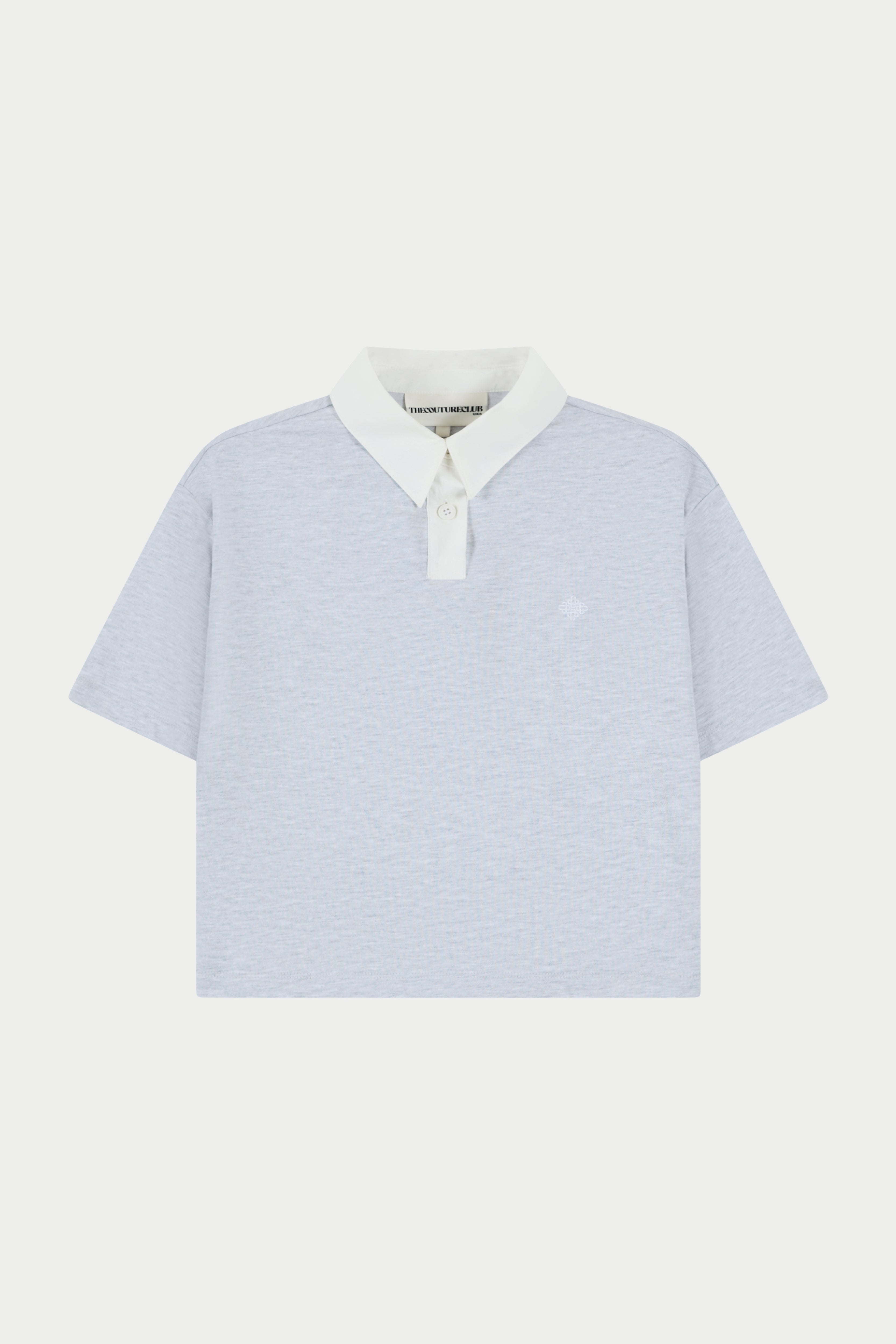 EMBLEM POLO TEE - GREY MARL