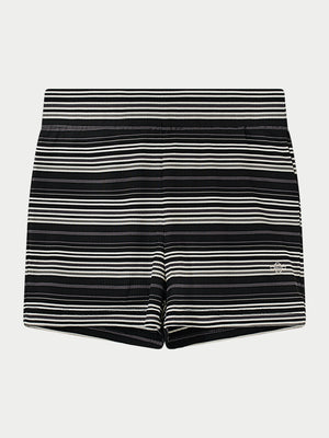 STRIPE MINI SHORTS - BLACK