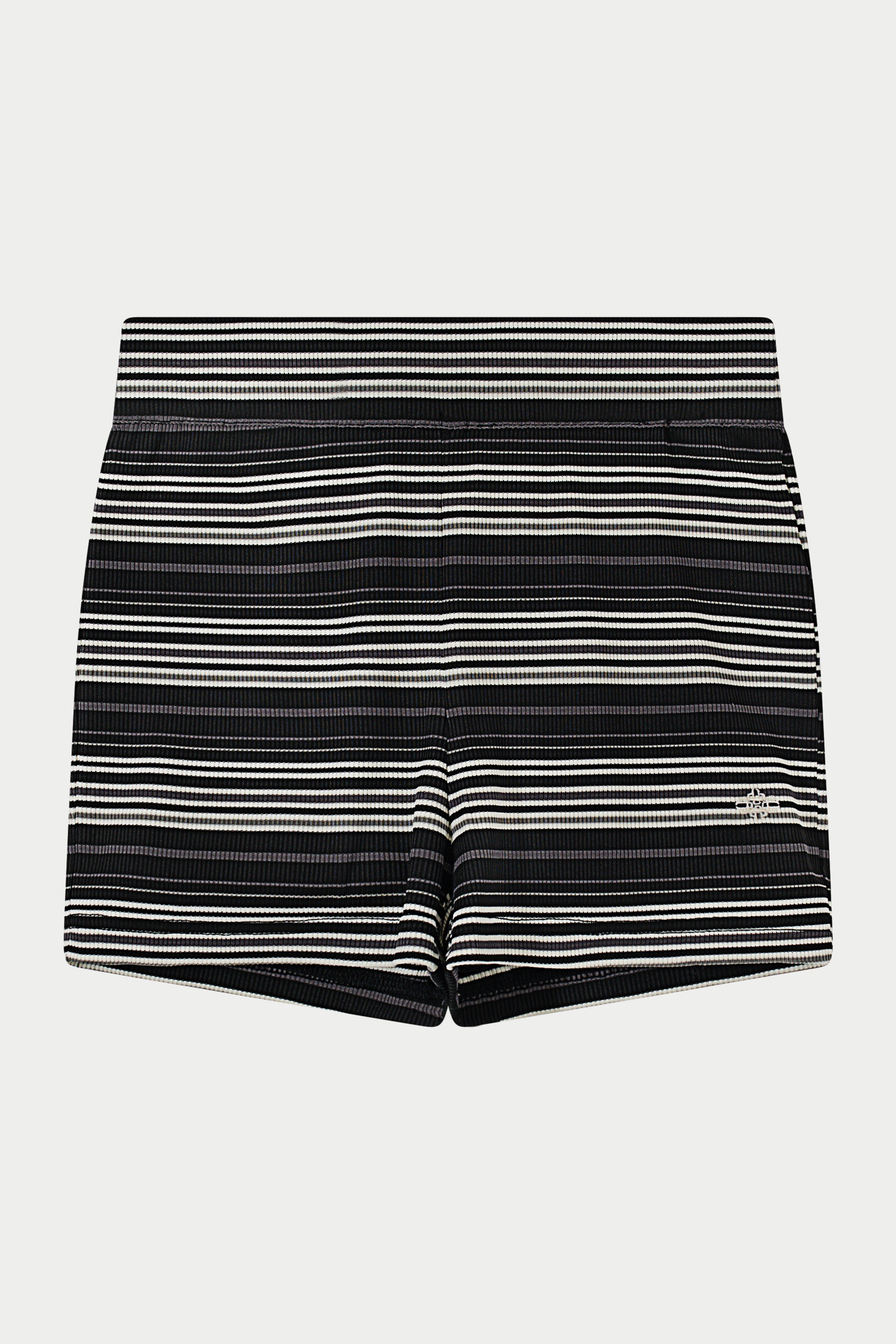 STRIPE MINI SHORTS - BLACK