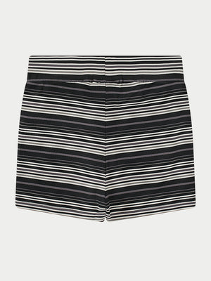 STRIPE MINI SHORTS - BLACK