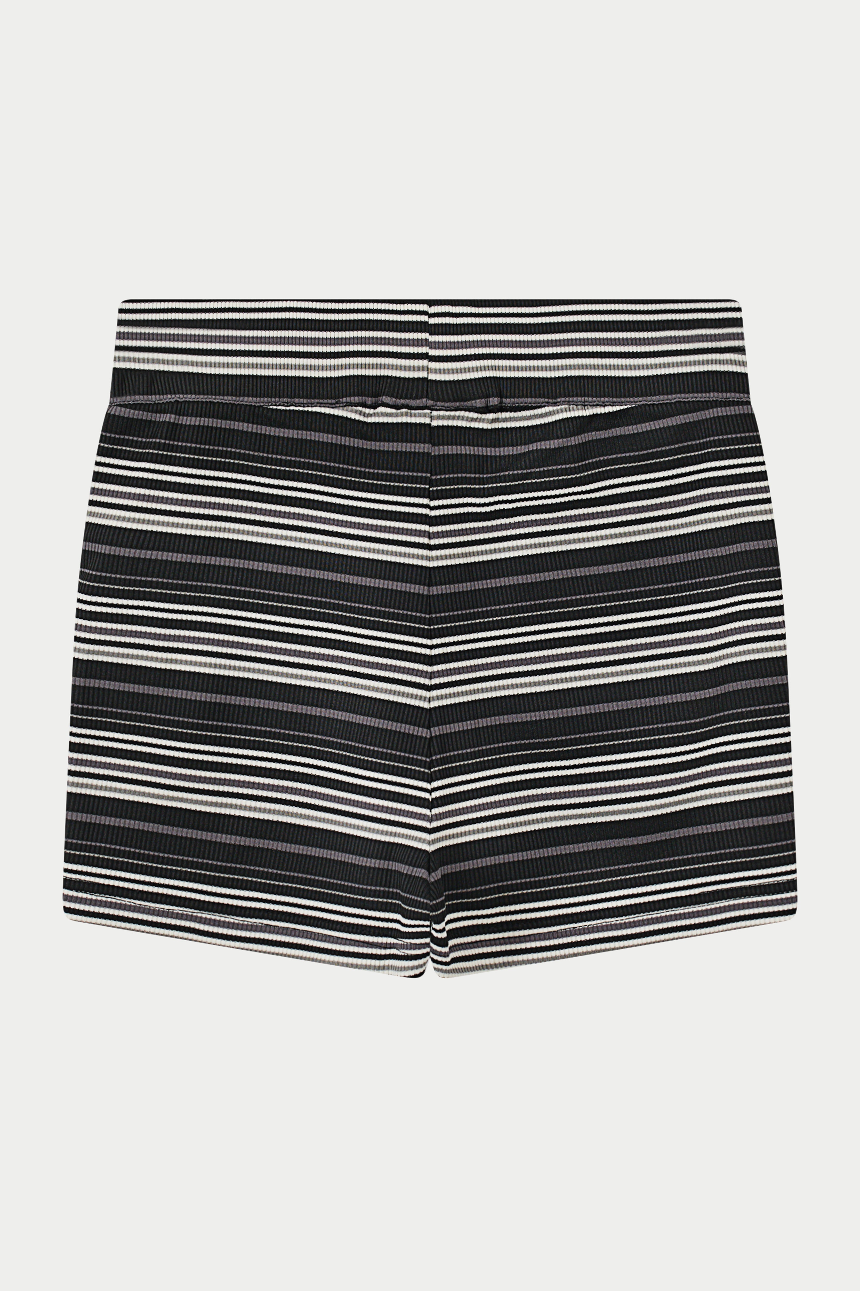 STRIPE MINI SHORTS - BLACK