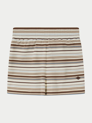 STRIPE MINI SHORTS - BEIGE