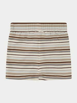 STRIPE MINI SHORTS - BEIGE