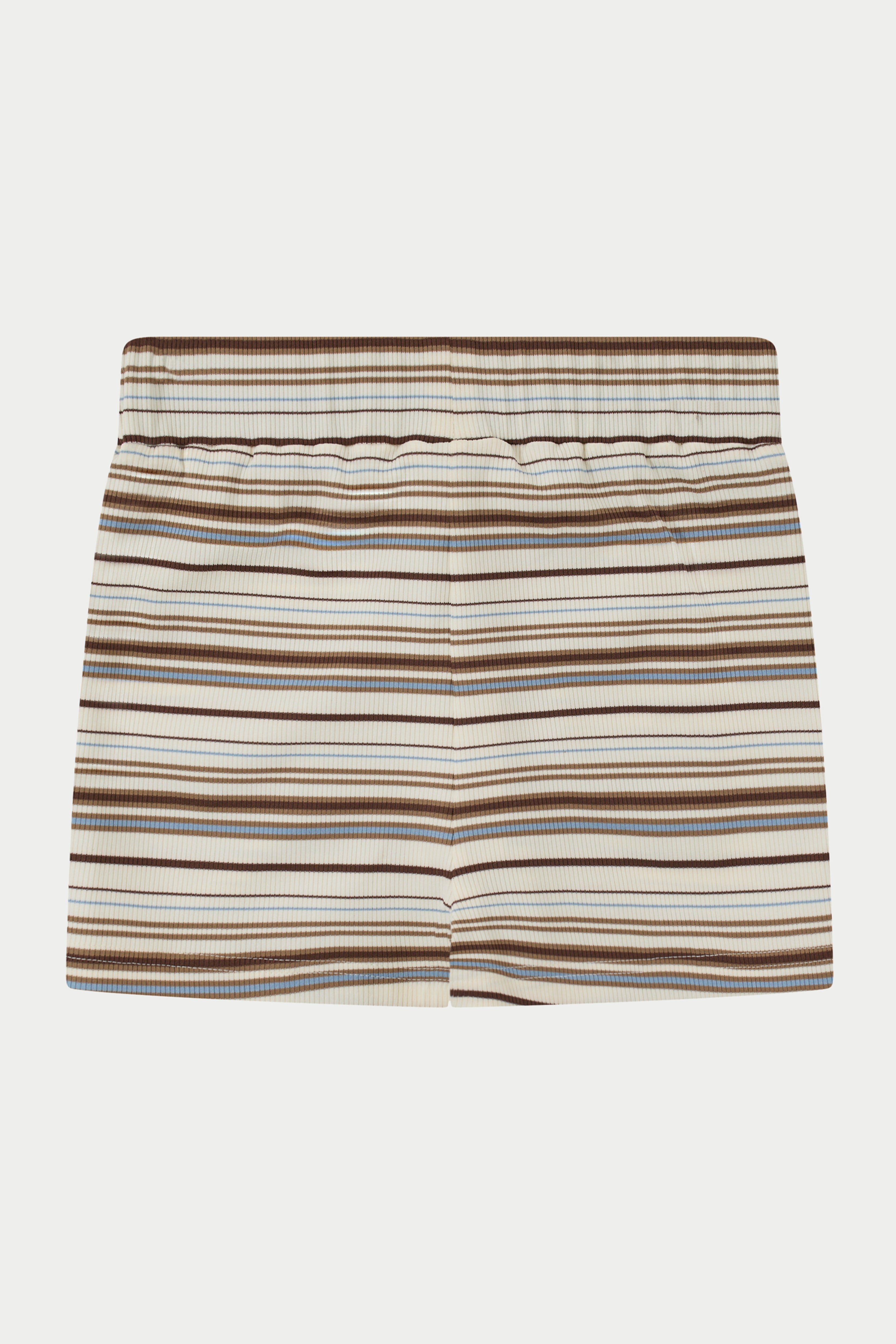 STRIPE MINI SHORTS - BEIGE