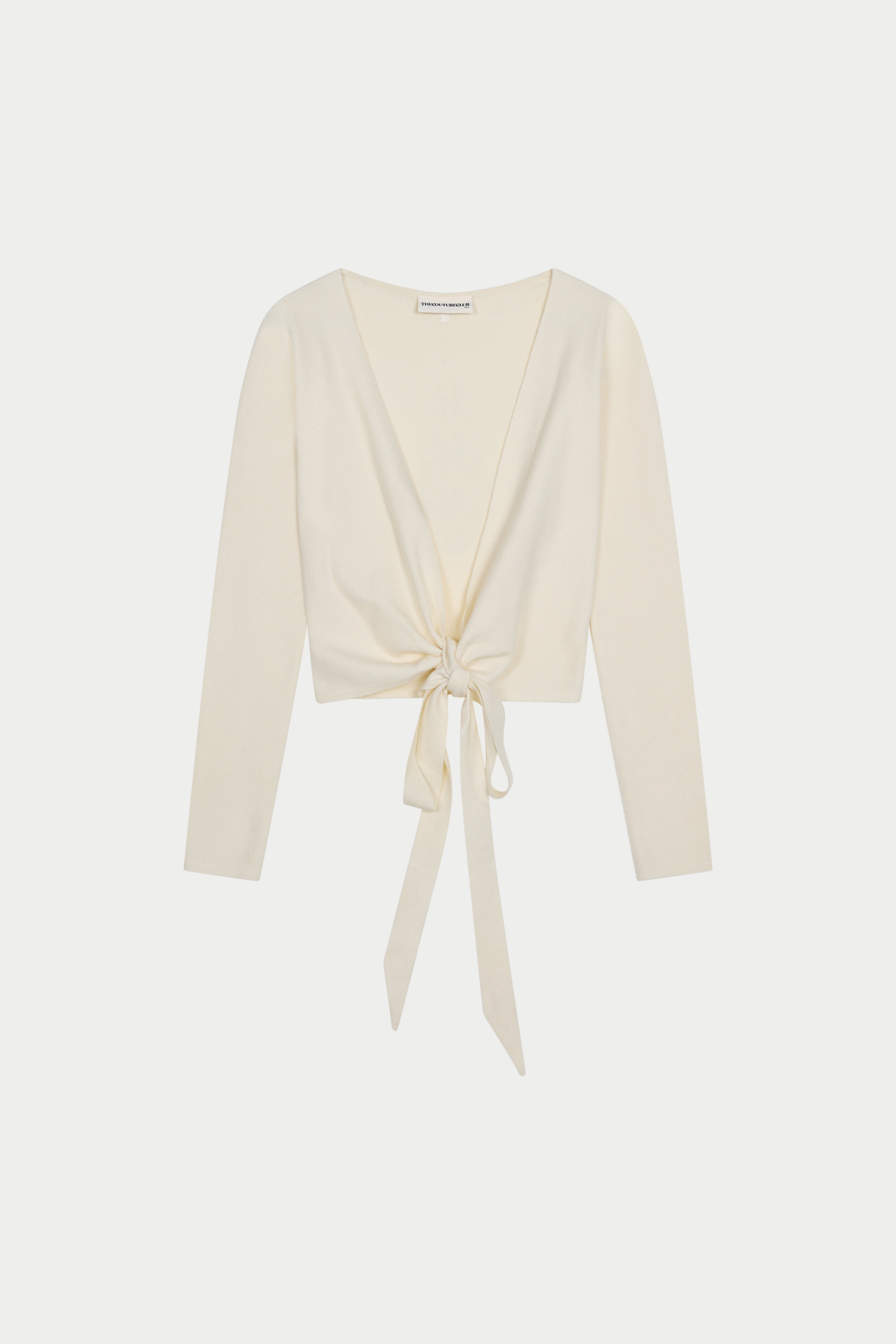 WRAP AROUND KNIT CARDIGAN - OFF WHITE