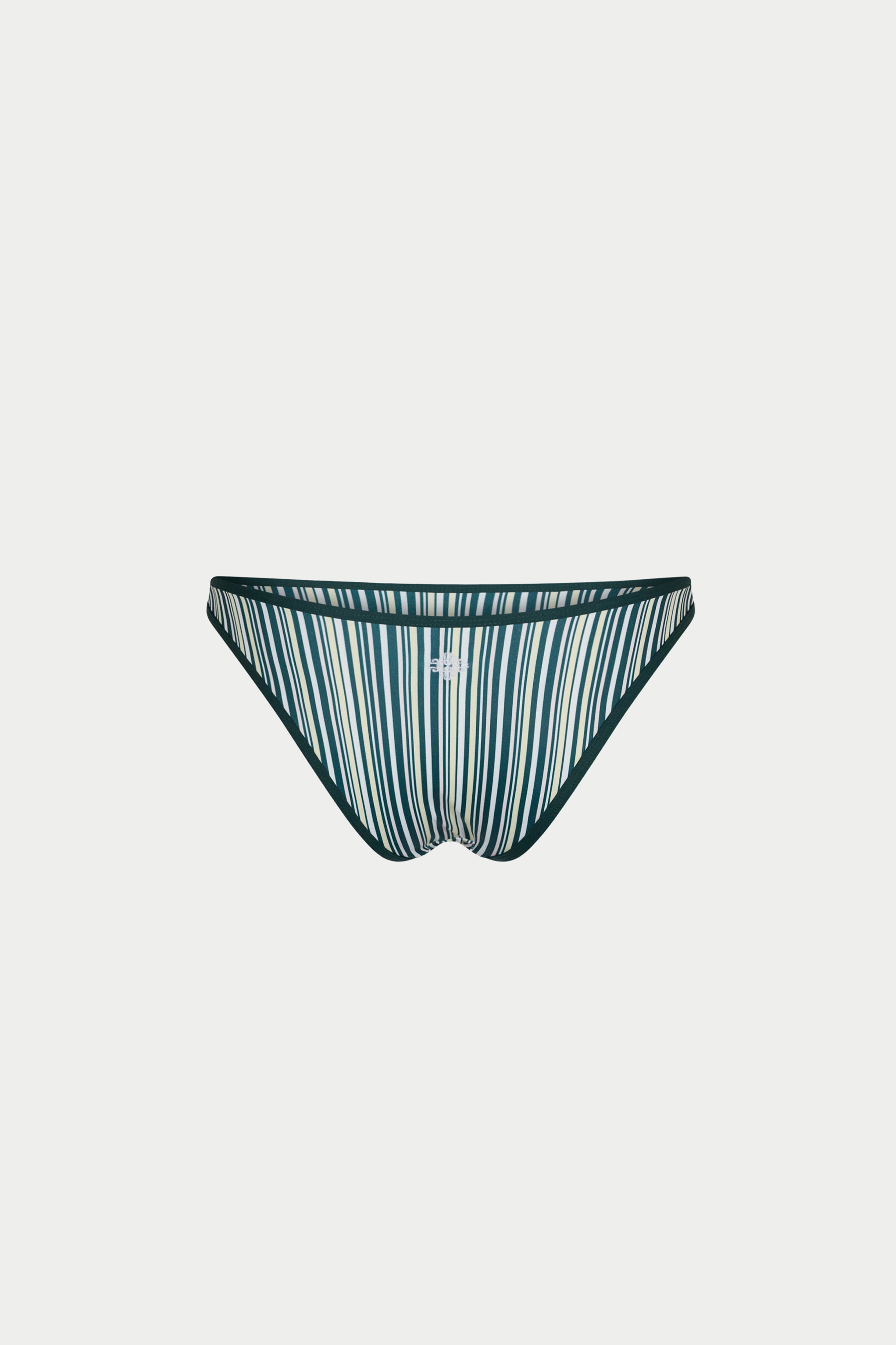 STRIPE HIGH LEG BIKINI BOTTOMS - GREEN