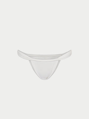 RUCHED BIKINI BOTTOMS - WHITE