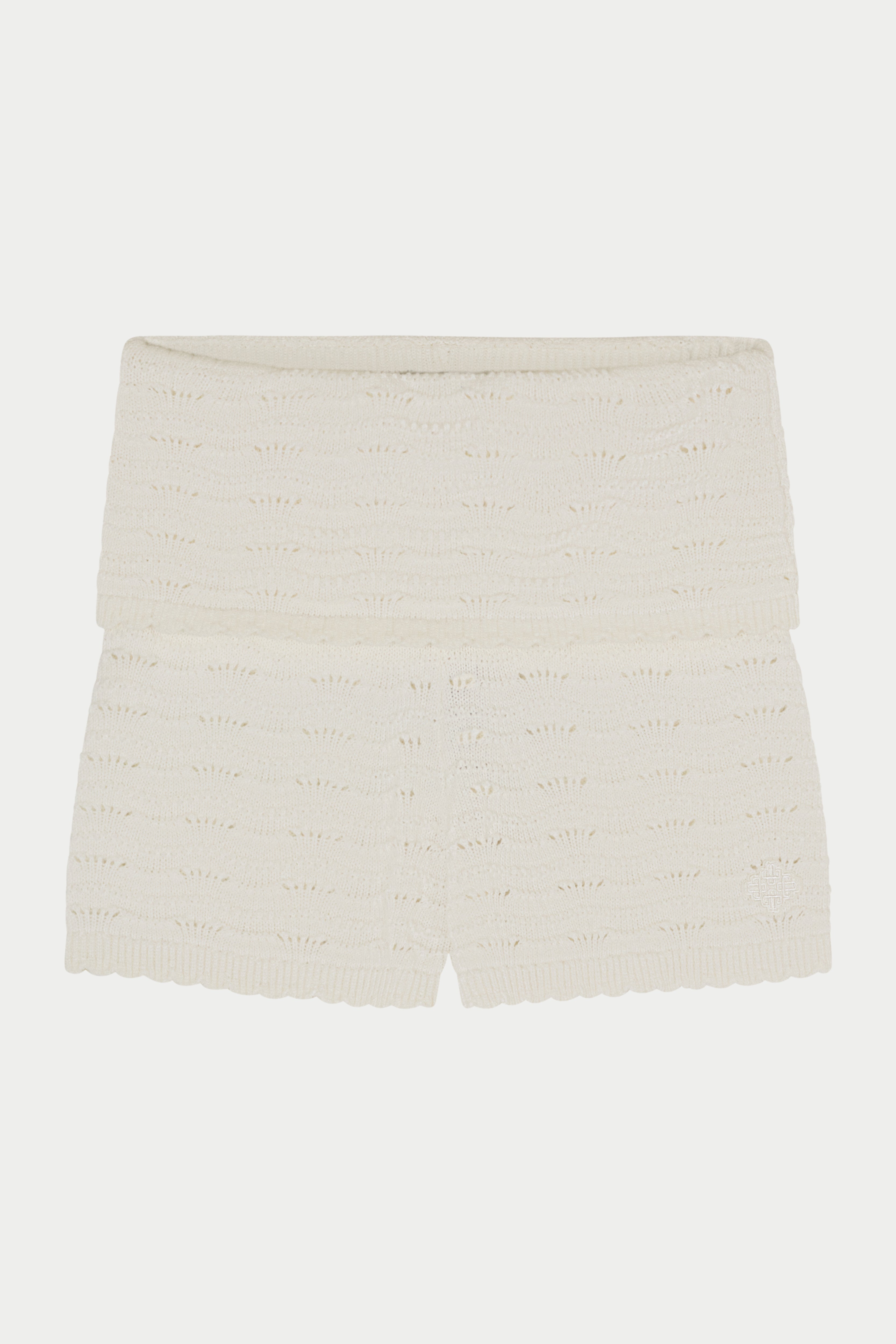 KNITTED SHORTS - OFF WHITE