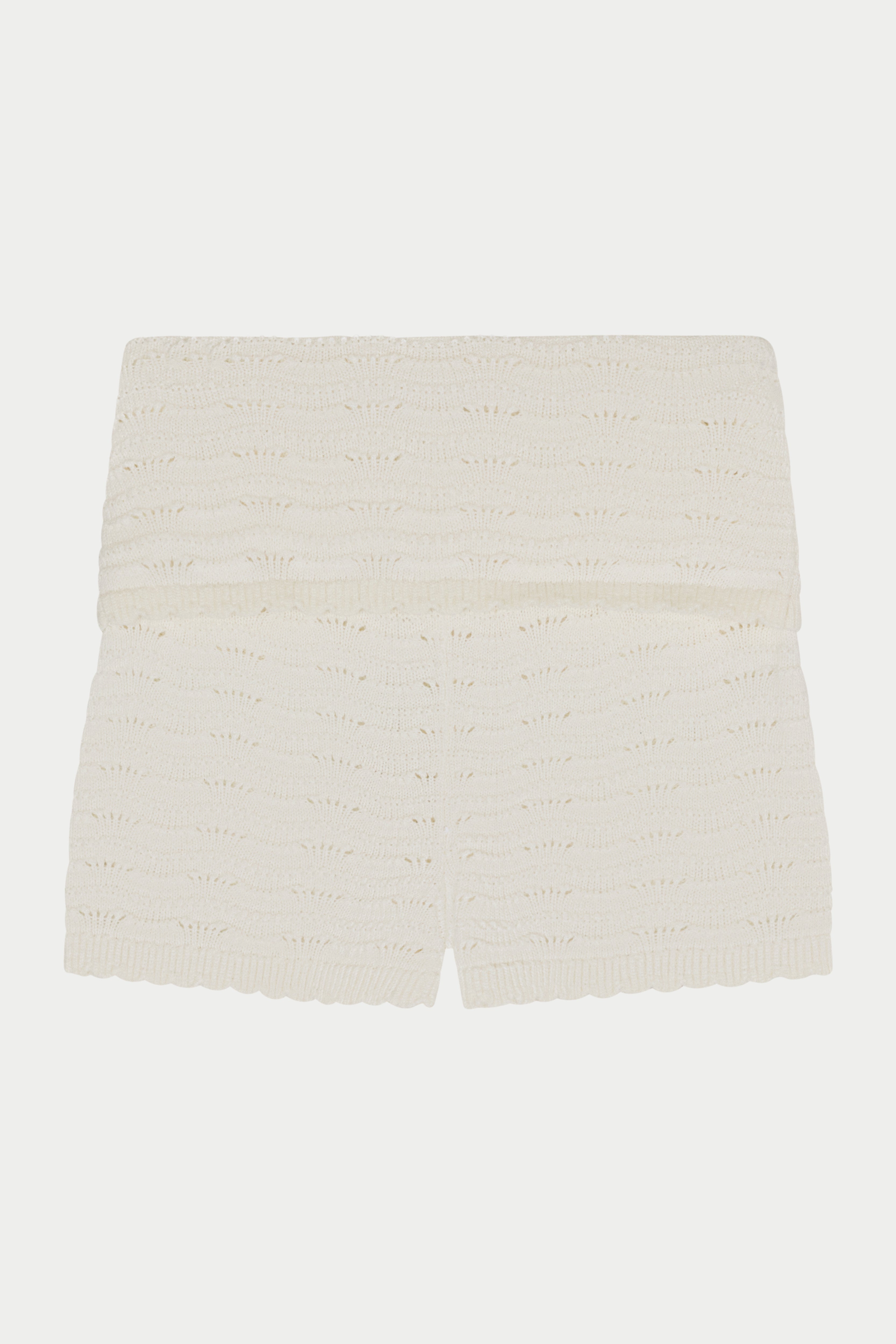 KNITTED SHORTS - OFF WHITE