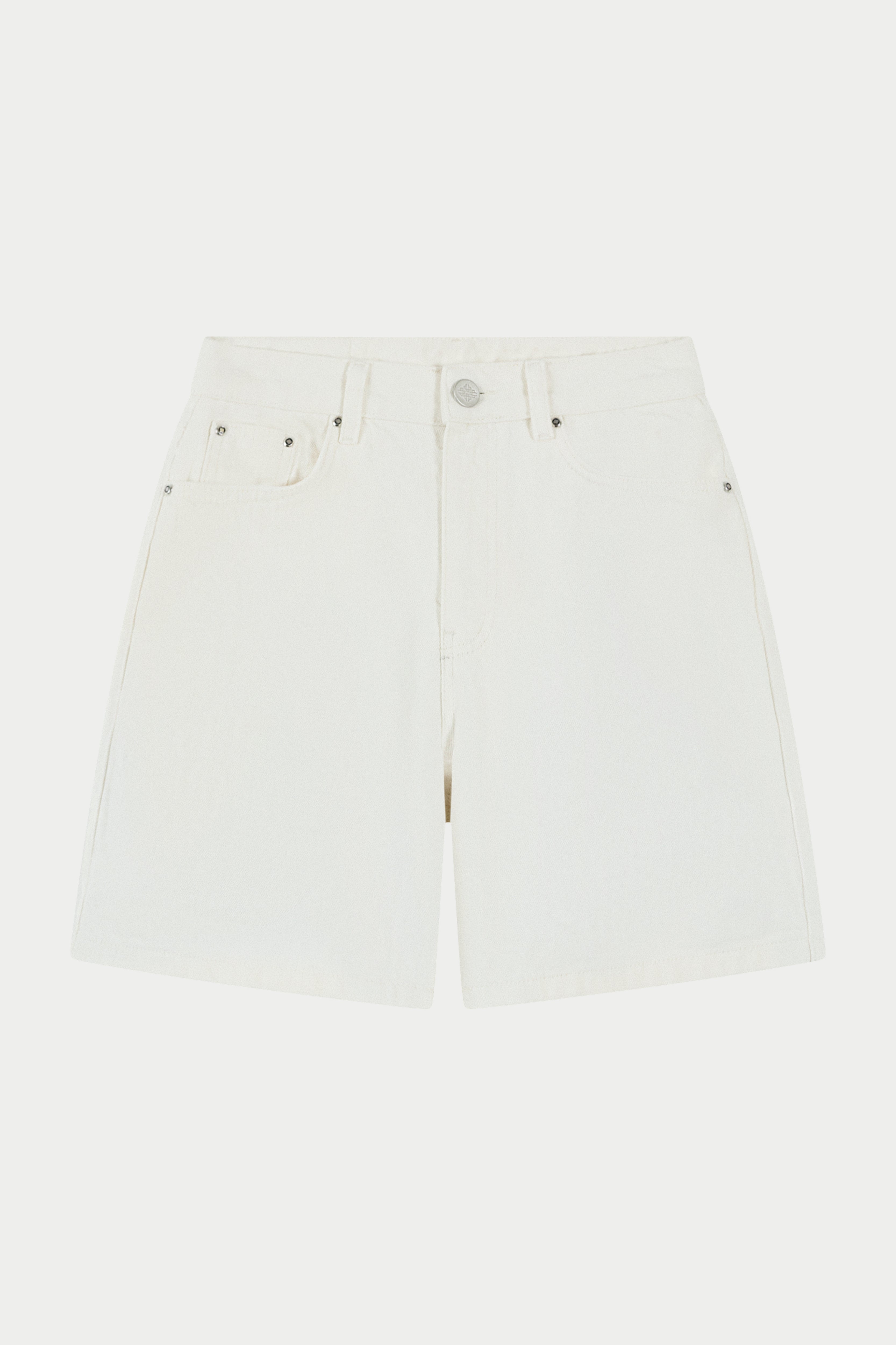 DENIM JORTS - ECRU