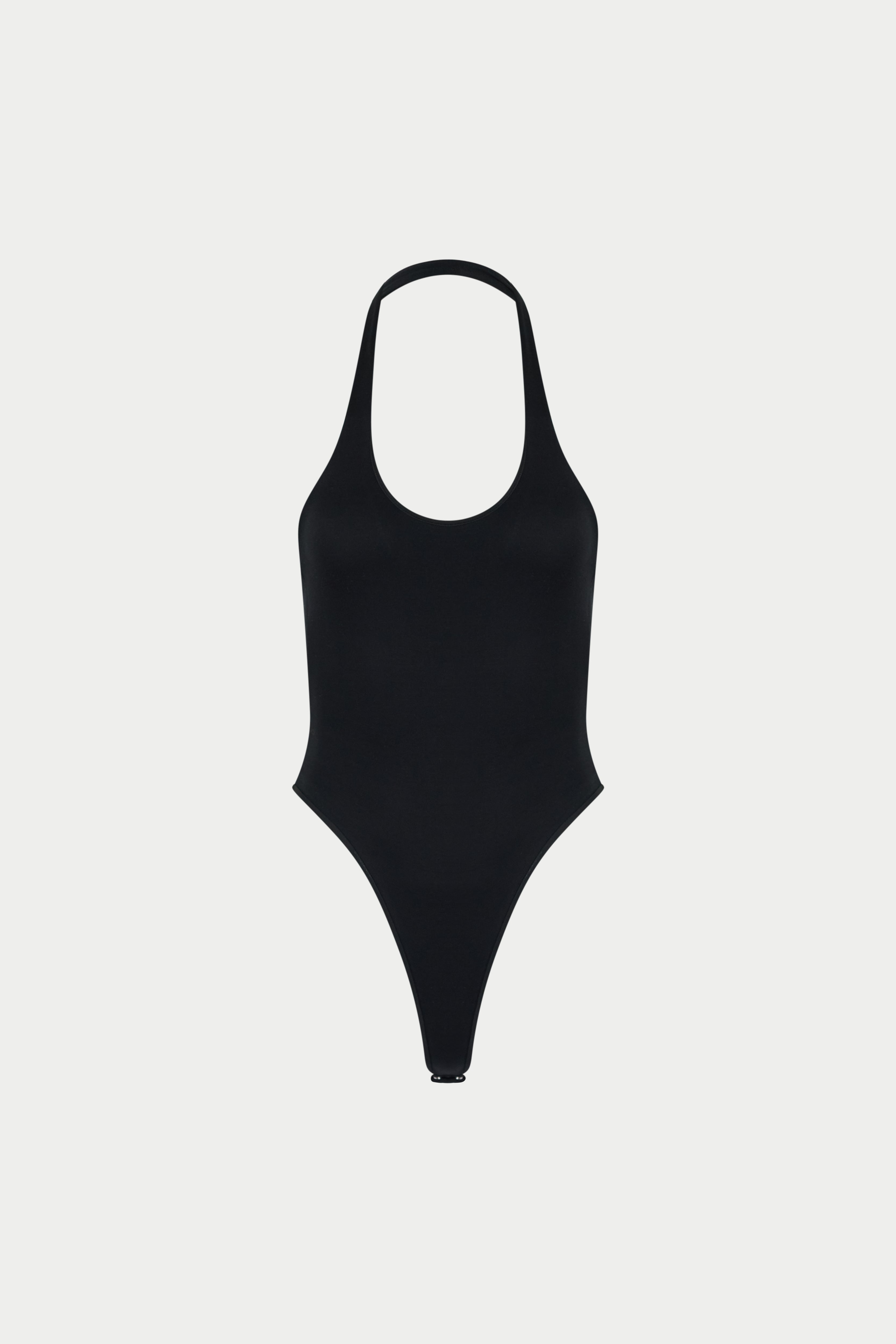 SCOOP NECK BODYSUIT - BLACK