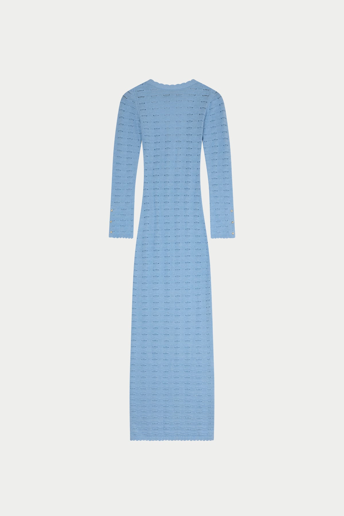 CROCHET KNIT TWO WAY MAXI DRESS - POWDER BLUE
