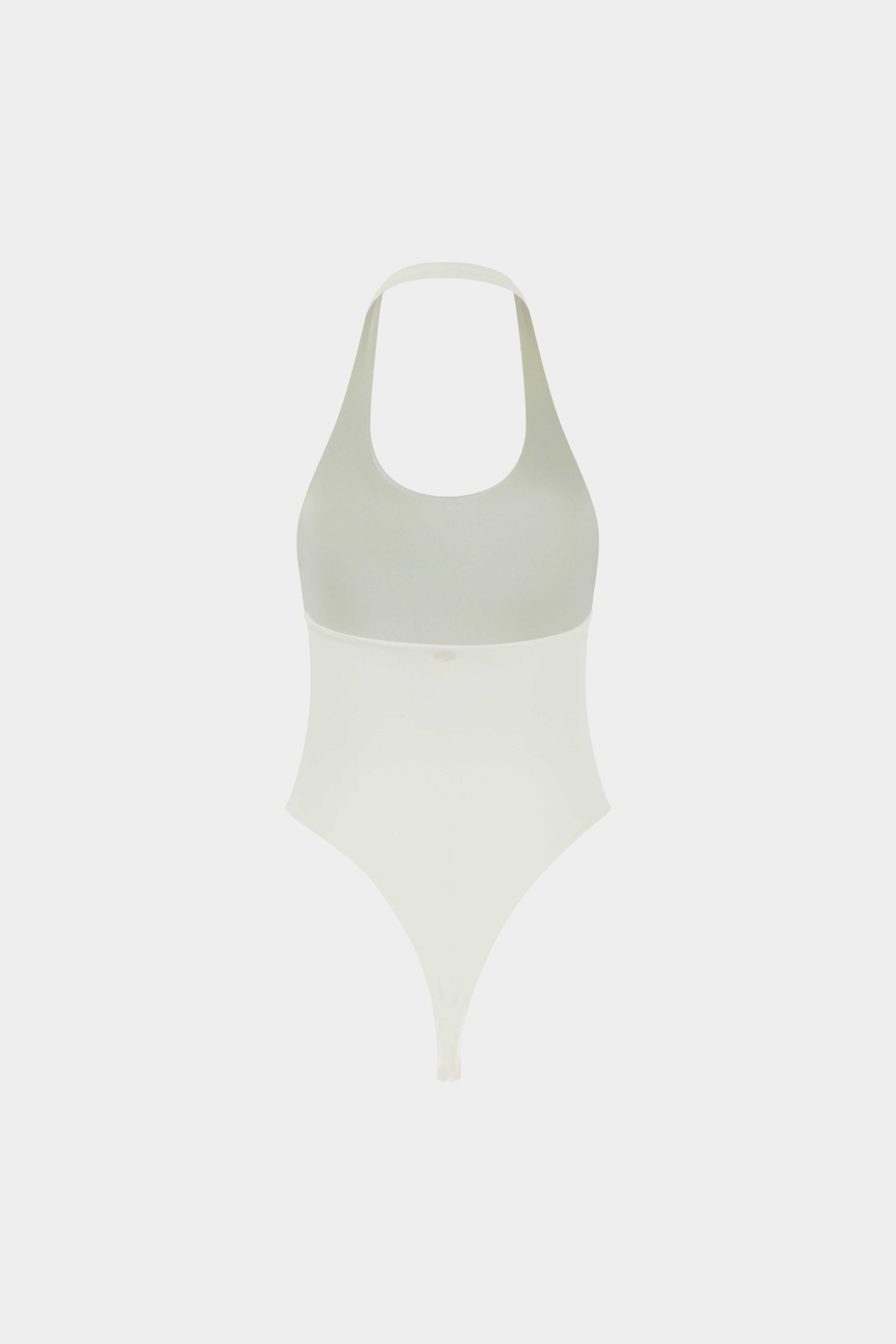 SCOOP NECK BODYSUIT - WHITE