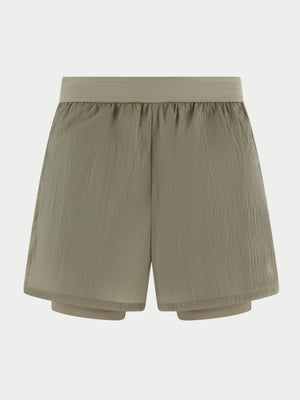 2-1 TRANSPARENT RUN SHORT - KHAKI