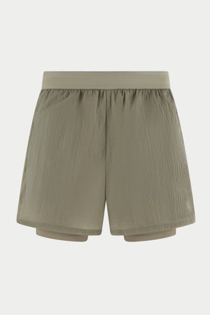 2-1 TRANSPARENT RUN SHORT - KHAKI
