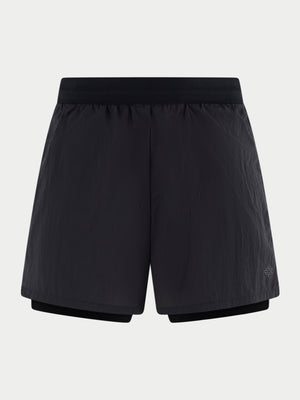 2-1 TRANSPARENT RUN SHORT - BLACK