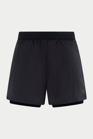 2-1 TRANSPARENT RUN SHORT - BLACK