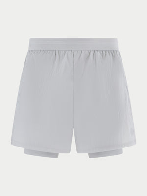 2-1 TRANSPARENT RUN SHORT - WHITE