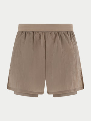 2-1 TRANSPARENT RUN SHORT - SAND