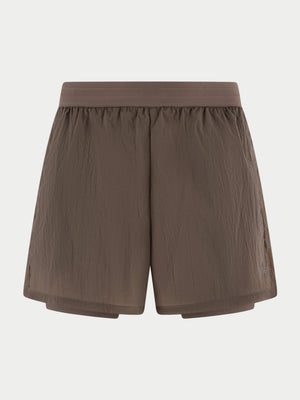 2-1 TRANSLUCENT RUN SHORT - BROWN