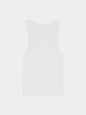 EMBLEM RIB VEST TOP - OFF WHITE