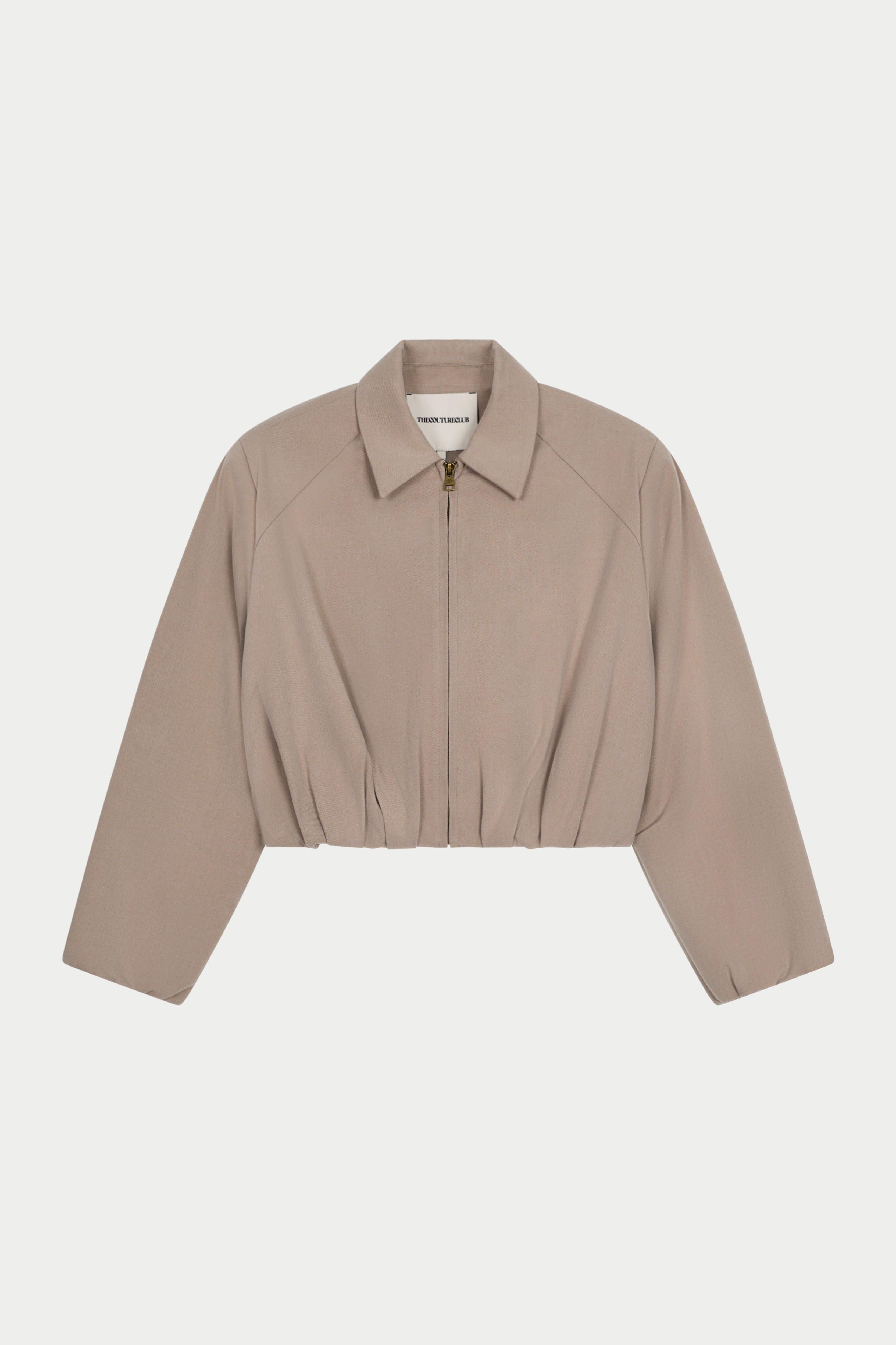 BALLOON HEM SMART JACKET - BEIGE