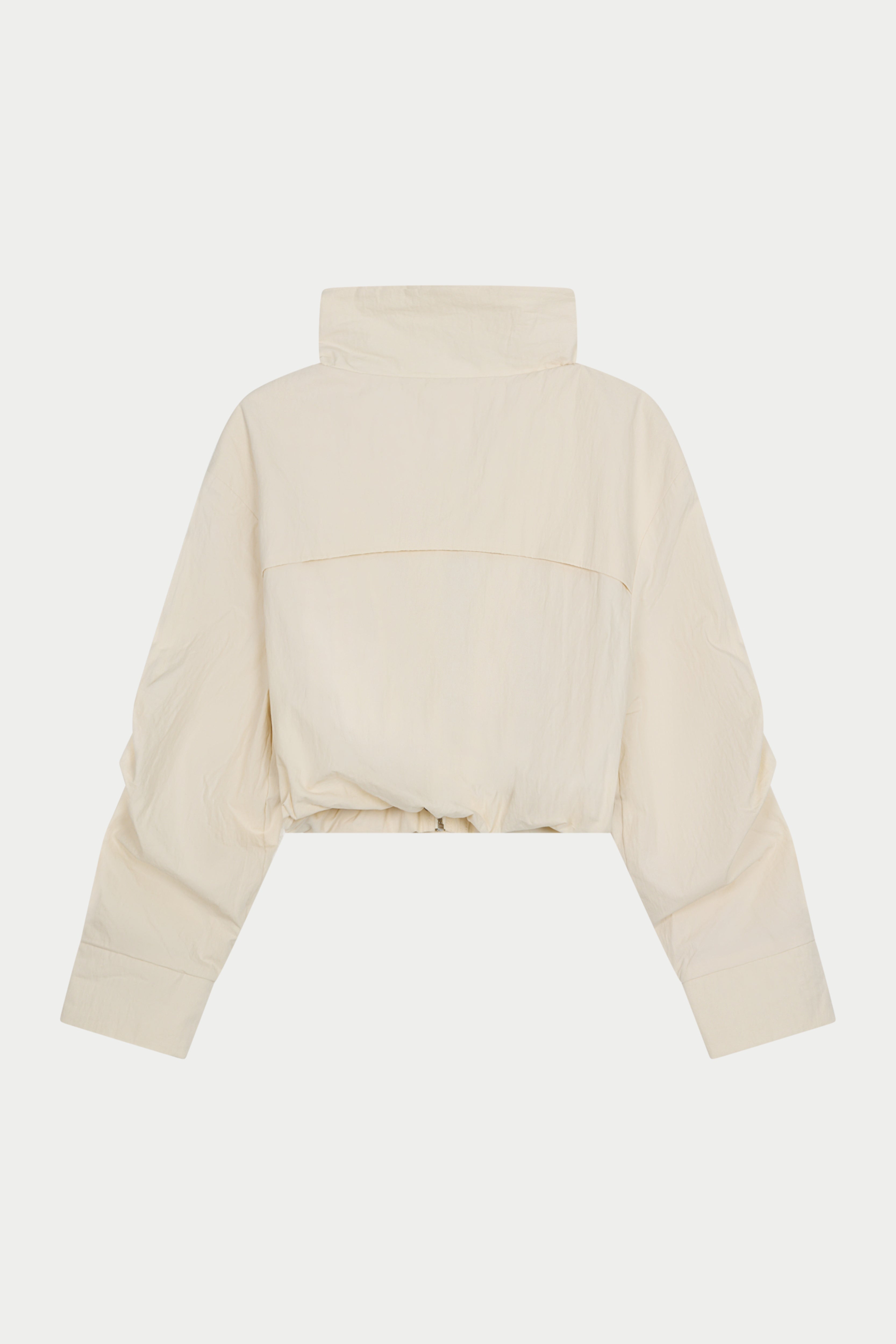 FUNNEL NECK SHELL JACKET - ECRU