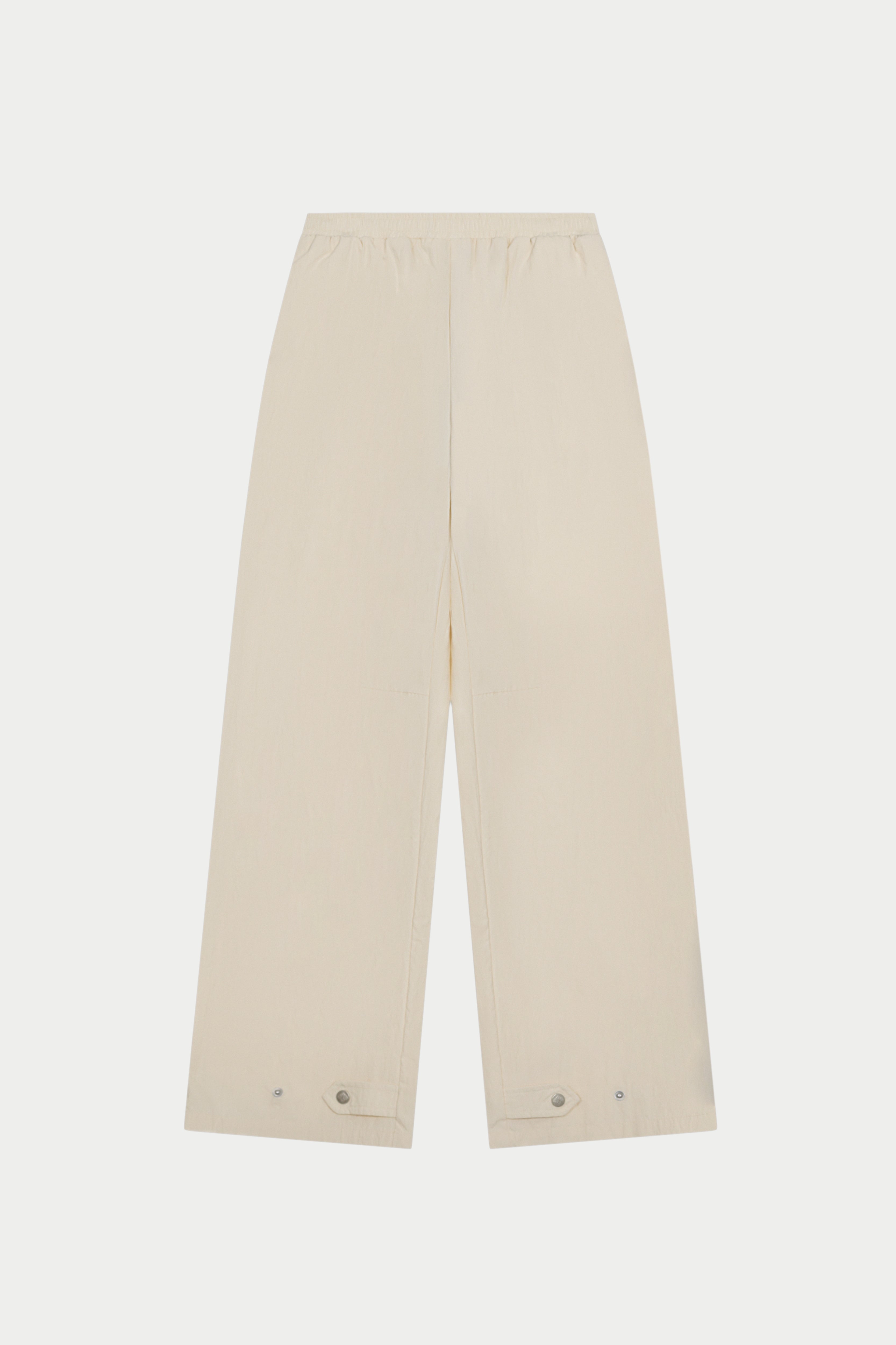 BARREL LEG SHELL TROUSERS - ECRU