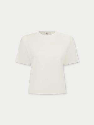 SHOULDER PAD T-SHIRT - OFF WHITE