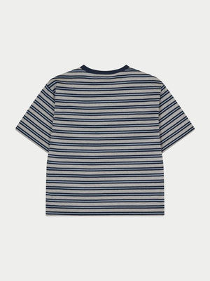 STRIPE POCKET SHORT SLEEVE T-SHIRT - NAVY