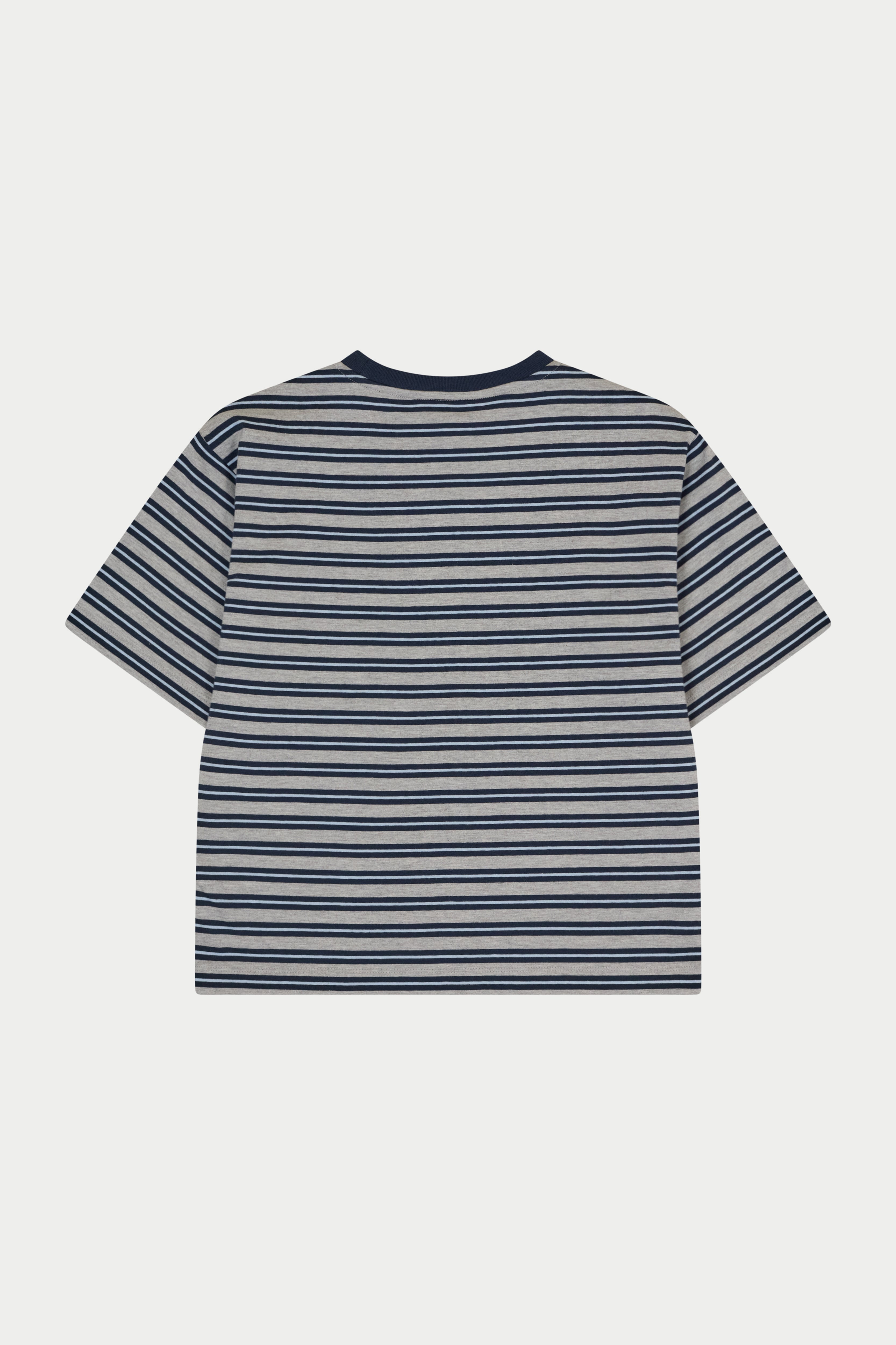 STRIPE POCKET SHORT SLEEVE T-SHIRT - NAVY