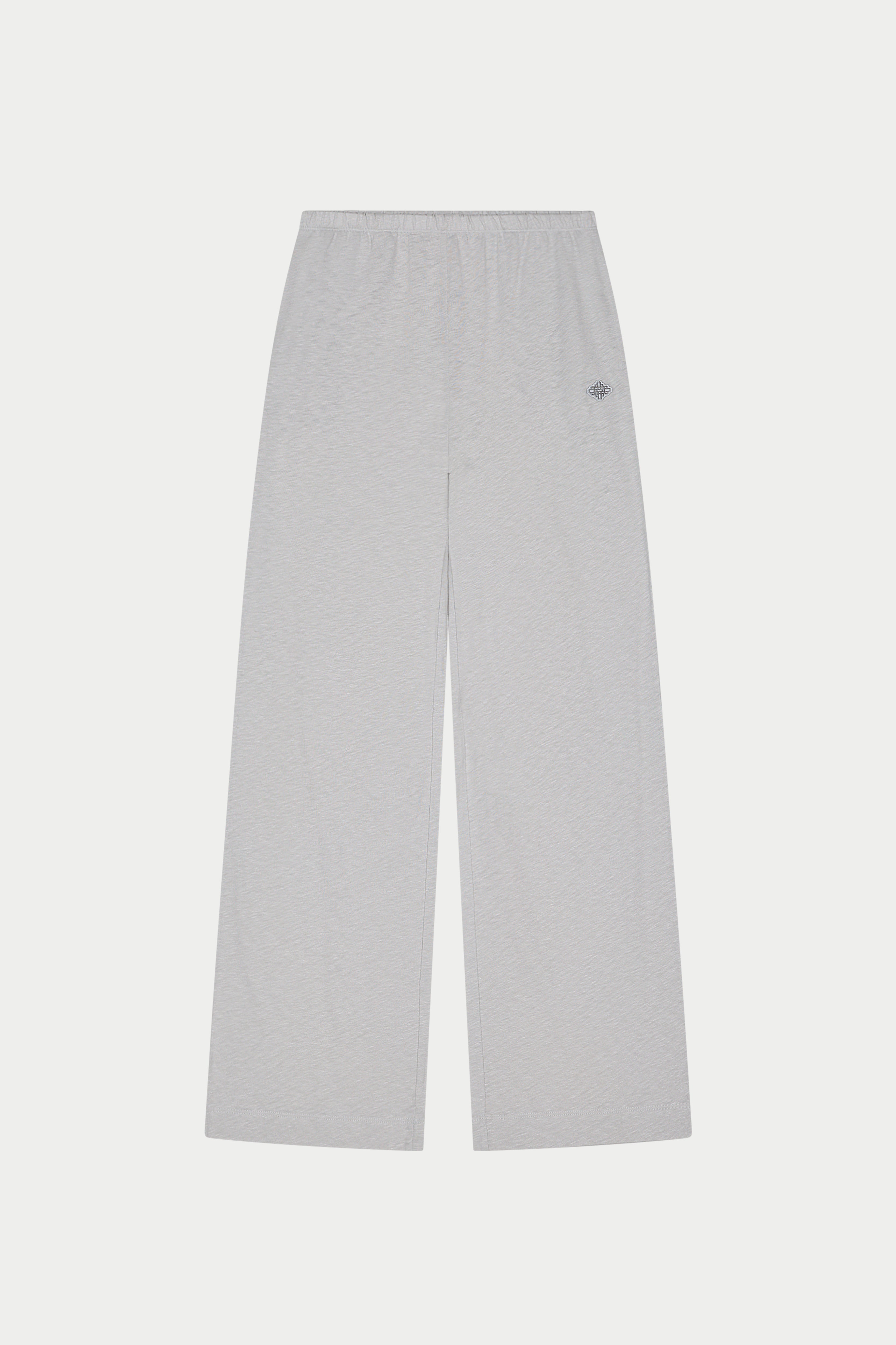 MARL SLUB WIDE LEG JOGGERS - GREY