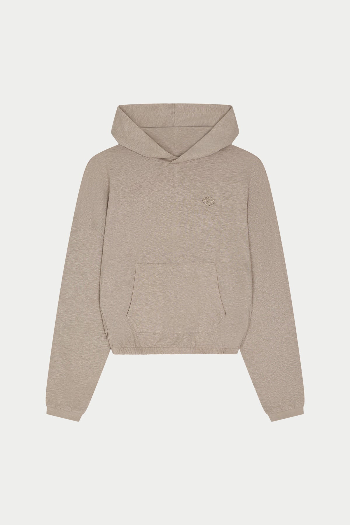 MARL SLUB HOODIE - MUSHROOM