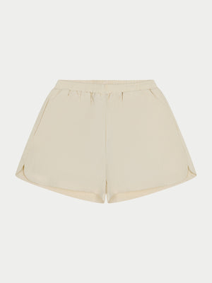 SHELL ELASTICATED SHORTS - ECRU