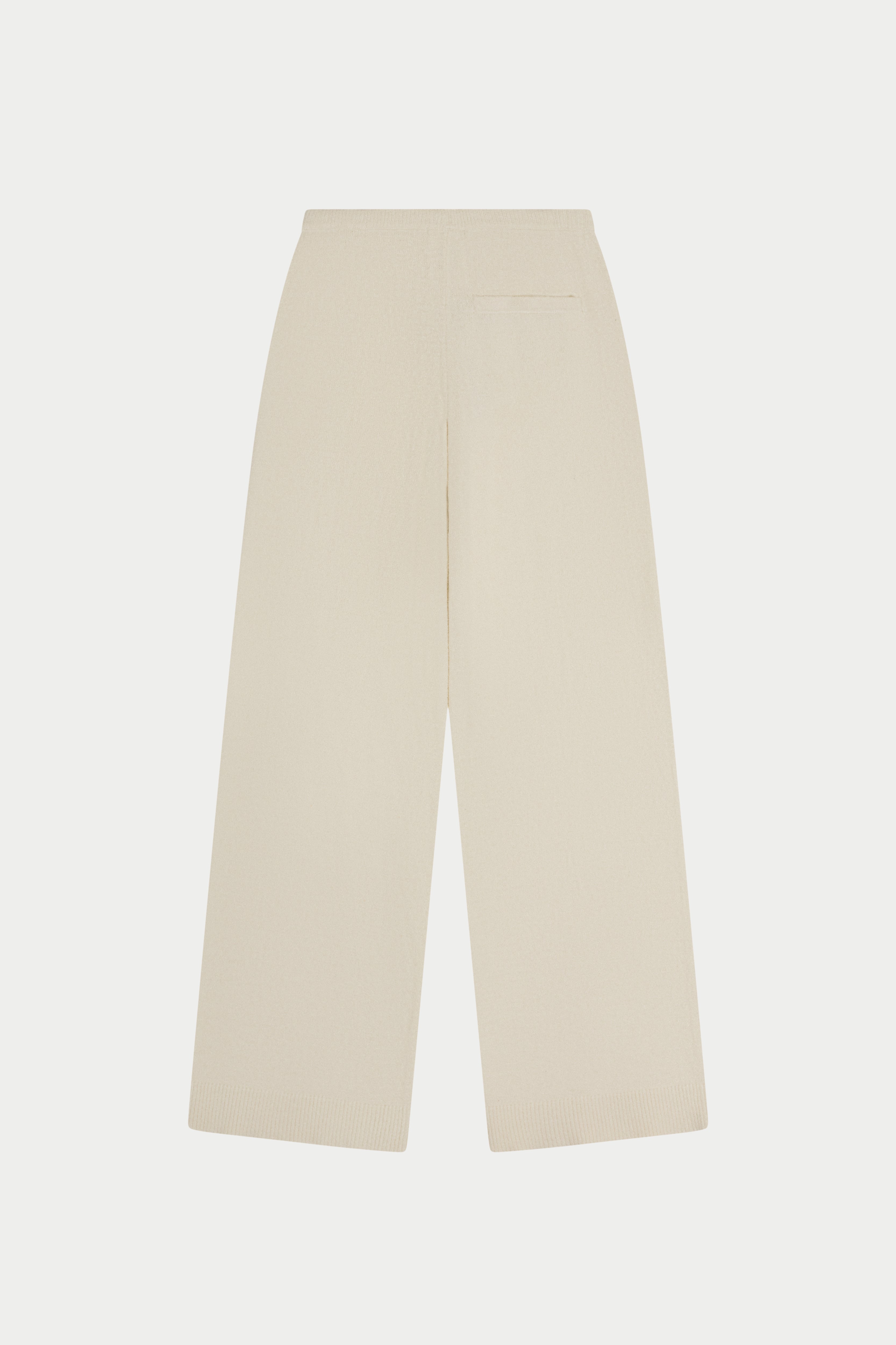 TOWELLING RELAXED FIT PANTS - WHITE