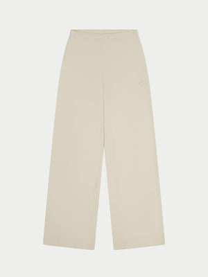 TOWELLING RELAXED FIT PANTS - WHITE