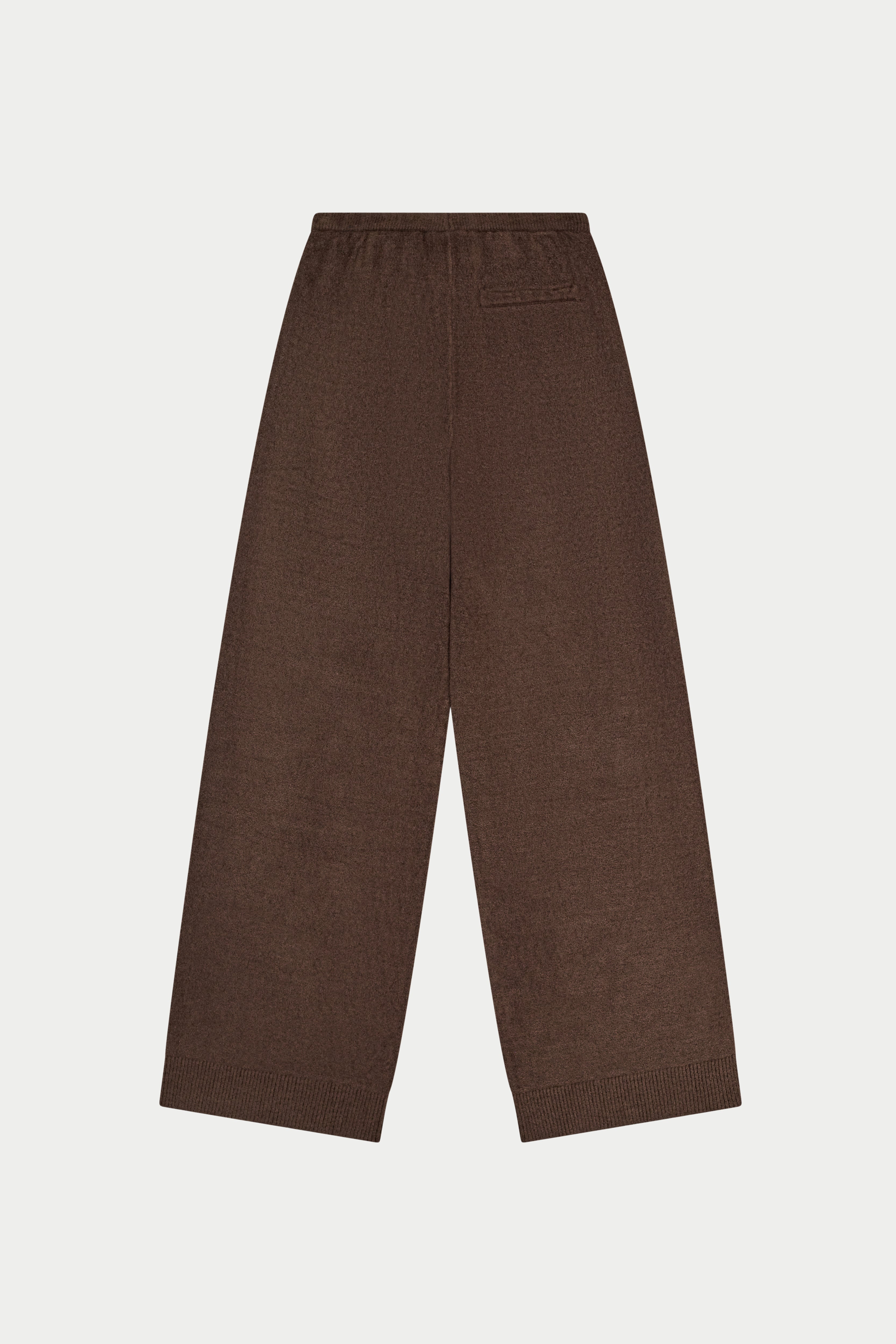 TOWELLING RELAXED FIT PANTS - CHOCOLATE