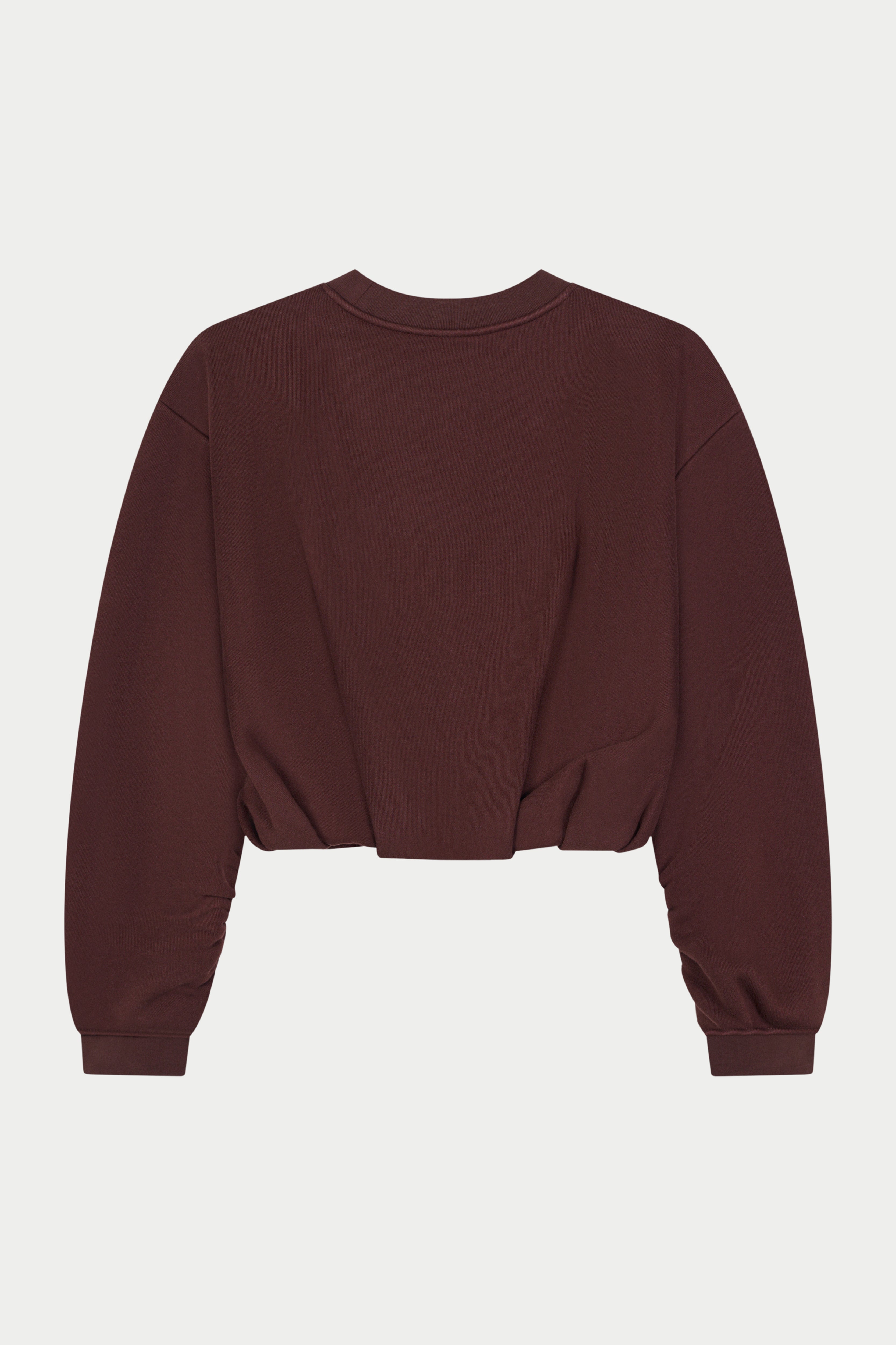 BALLOON HEM CREW - CHOCOLATE