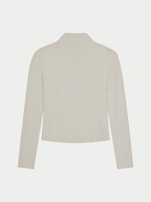 SCULPTING STRETCH ZIP UP JACKET - BONE