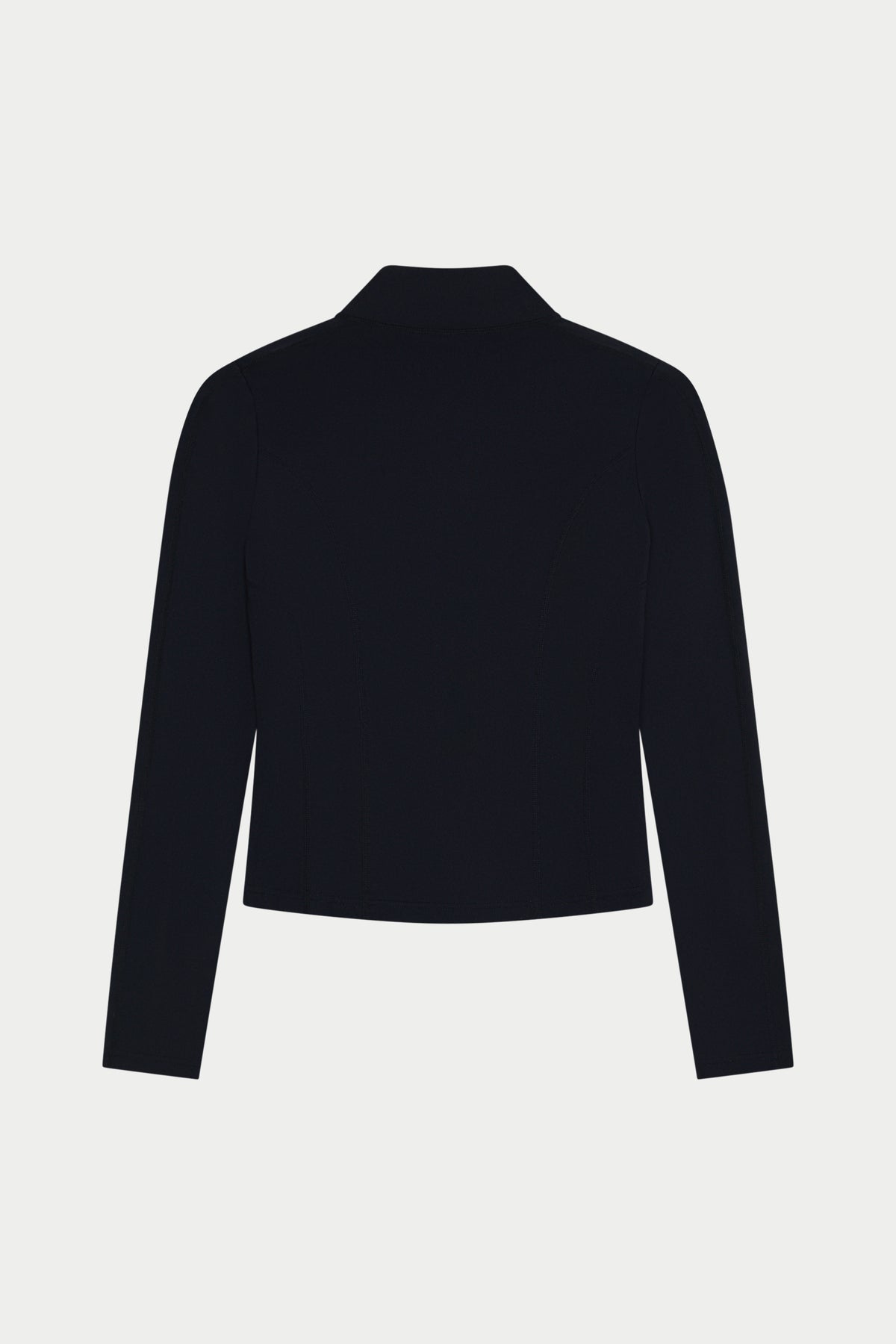 SCULPTING STRETCH ZIP UP JACKET - BLACK