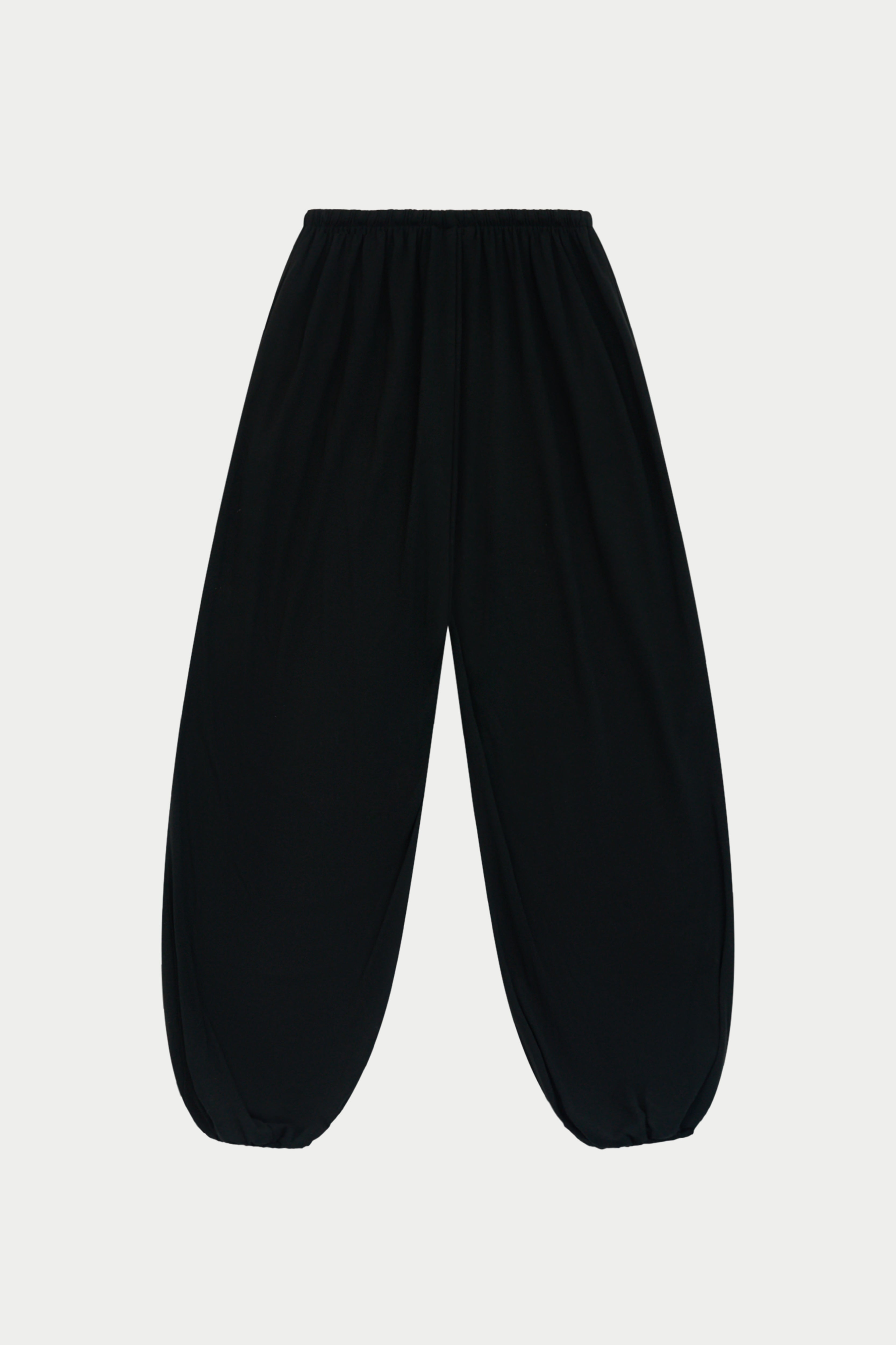 LIGHTWEIGHT BALLOON TROUSERS - BLACK