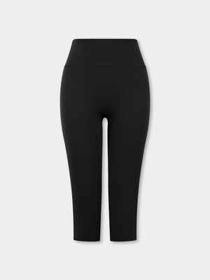 SCULPTING STRETCH CAPRI LEGGINGS - BLACK