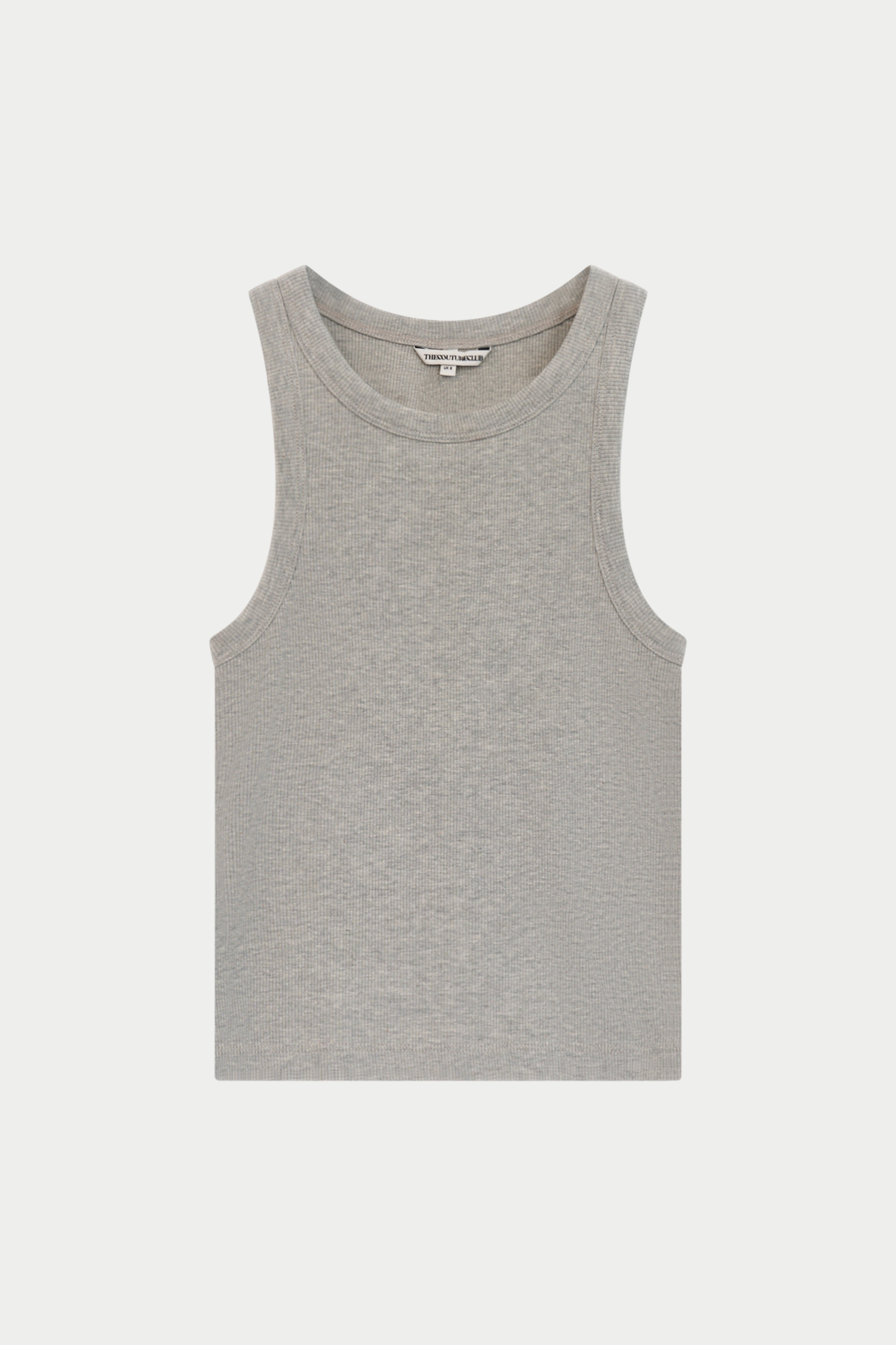 MINIMAL EMBLEM RIB VEST - GREY MARL