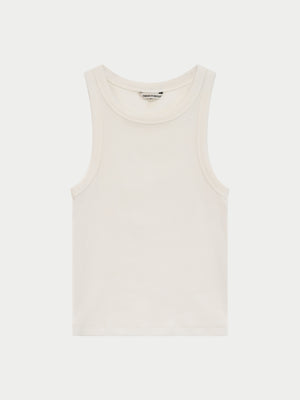 MINIMAL EMBLEM RIB VEST - OFF WHITE