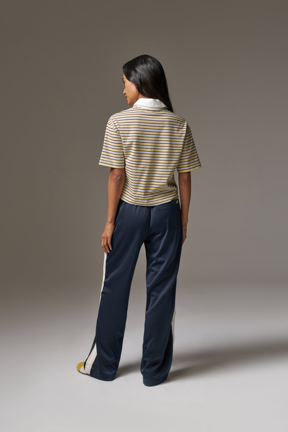 STRIPED POLO TEE - YELLOW